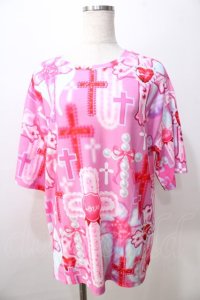 ACDC RAG / pastel heavenly Tシャツ  ピンク Y-25-08-23-091-PU-TO-SZ-ZY