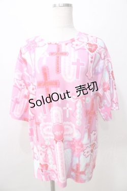 画像1: ACDC RAG / pastel heavenly Tシャツ  ピンク Y-25-08-23-091-PU-TO-SZ-ZY
