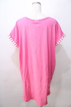 画像2: Candy Stripper / 切替ロングT  ピンク Y-25-08-23-093-PU-TO-SZ-ZY