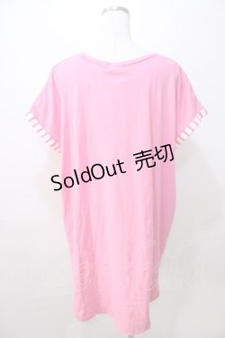 画像2: Candy Stripper / 切替ロングT  ピンク Y-25-08-23-093-PU-TO-SZ-ZY