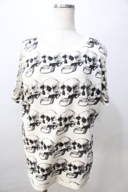 画像1: GLAD NEWS / /スタッズドクロプリントTシャツ  白 Y-25-08-23-094-GL-TO-SZ-ZY