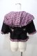 画像2: DARK IN LOVE / Gothic lolita pink plaid cat ear hoody cape  黒 Y-25-08-23-095-PU-TO-SZ-ZY (2)
