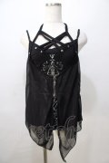 Ozz Croce / ゴートptメッシュ重ねキャミ  黒 Y-25-08-23-096-OO-TO-SZ-ZY