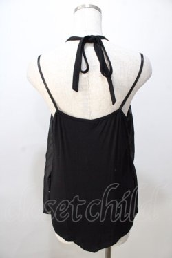 画像2: Ozz Croce / ゴートptメッシュ重ねキャミ  黒 Y-25-08-23-096-OO-TO-SZ-ZY