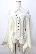 Ozz oneste / 朧藤着物袖カットソー  生成×グリーン Y-25-08-23-099-OO-TO-SZ-ZY
