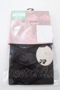 m petit by misako / AMレースアップシアータイツ L-LL 中黒 Y-25-08-23-015-LO-ZA-SZ-ZY