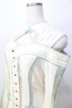 画像3: Ozz oneste / 朧藤着物袖カットソー  生成×グリーン Y-25-08-23-099-OO-TO-SZ-ZY