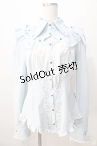 Ozz oneste / Sweet Rose ブラウス  サックス Y-25-08-23-100-OO-BL-SZ-ZY