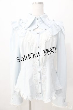 画像1: Ozz oneste / Sweet Rose ブラウス  サックス Y-25-08-23-100-OO-BL-SZ-ZY