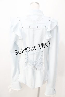 画像2: Ozz oneste / Sweet Rose ブラウス  サックス Y-25-08-23-100-OO-BL-SZ-ZY