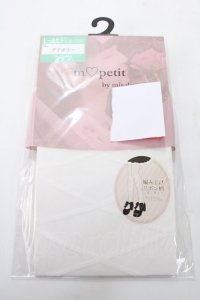 m petit by misako / AMレースアップシアータイツ L-LL 濃白 Y-25-08-23-016-LO-ZA-SZ-ZY