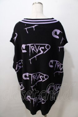 画像2: TRAVAS TOKYO / 総柄ニットベスト  黒 Y-25-08-23-102-PU-TO-SZ-ZY