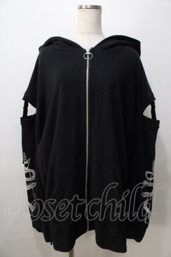 画像1: REFLEM / カッティングショルダーパーカー  黒 Y-25-08-23-104-PU-TO-SZ-ZY
