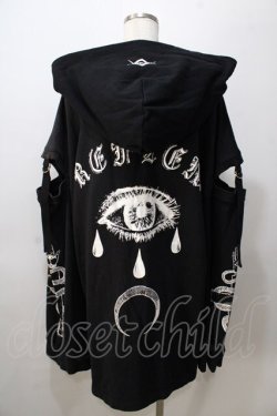 画像2: REFLEM / カッティングショルダーパーカー  黒 Y-25-08-23-104-PU-TO-SZ-ZY