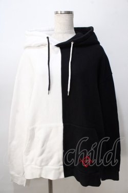 画像1: REFLEM / バイカラーパーカー  黒×白 Y-25-08-23-105-PU-TO-SZ-ZY