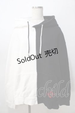 画像1: REFLEM / バイカラーパーカー  黒×白 Y-25-08-23-105-PU-TO-SZ-ZY