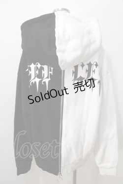 画像2: REFLEM / バイカラーパーカー  黒×白 Y-25-08-23-105-PU-TO-SZ-ZY