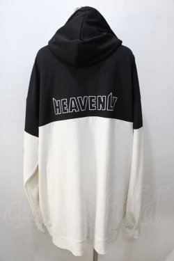 画像2: LISTEN FLAVOR / ヘヴンリージャージパーカー  黒×白 Y-25-08-23-106-PU-TO-SZ-ZY