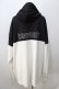 画像2: LISTEN FLAVOR / ヘヴンリージャージパーカー  黒×白 Y-25-08-23-106-PU-TO-SZ-ZY (2)