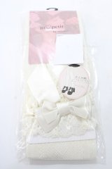 m petit by misako / AMOVKTPレースリボン 23-25cm 濃白 Y-25-08-23-017-LO-ZA-SZ-ZY