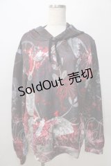 NieR Clothing / 転写パーカー  黒 Y-25-08-23-108-PU-TO-SZ-ZY