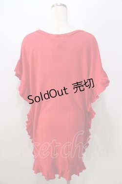 画像2: Candy Stripper / プリントフリルカットソー  赤 Y-25-08-23-111-PU-TO-SZ-ZT204