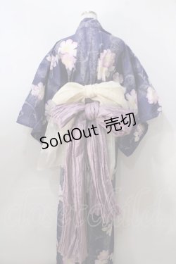 画像2: axes femme / オリジナルフラワー柄浴衣 F 紺 Y-25-08-23-112-AX-OP-SZ-ZY