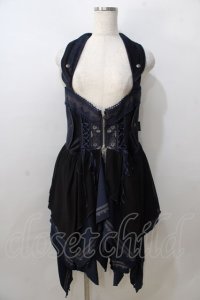 OZZ ANGELO / 薔薇刺繍ホルターベスト  ネイビー Y-25-08-23-113-OO-TO-0-ZY