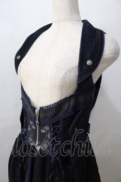 画像3: OZZ ANGELO / 薔薇刺繍ホルターベスト  ネイビー Y-25-08-23-113-OO-TO-0-ZY