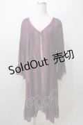 axes femme / ラグランスリーブガウン  パープル Y-25-08-23-117-AX-TO-SZ-ZT224