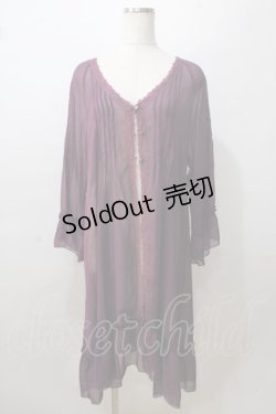 画像1: axes femme / ラグランスリーブガウン  パープル Y-25-08-23-117-AX-TO-SZ-ZT224