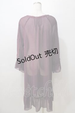 画像2: axes femme / ラグランスリーブガウン  パープル Y-25-08-23-117-AX-TO-SZ-ZT224