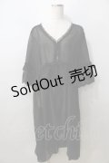 axes femme / シアーシフォンロングガウン  黒 Y-25-08-23-119-AX-TO-SZ-ZY