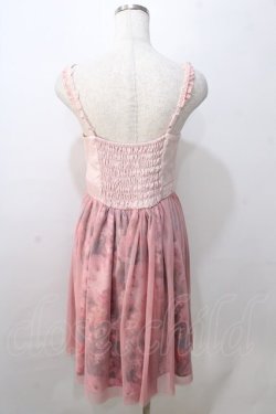 画像2: axes femme / 花柄シフォン切替ワンピース  ピンク Y-25-08-23-121-AX-OP-SZ-ZY