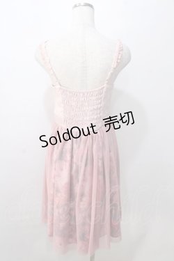 画像2: axes femme / 花柄シフォン切替ワンピース  ピンク Y-25-08-23-121-AX-OP-SZ-ZT106