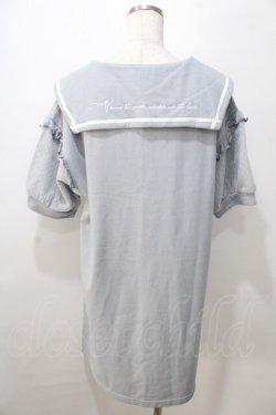 画像2: axes femme POETIQUE / 刺繍セーラーカットワンピース M サックス Y-25-08-23-126-AX-OP-SZ-ZY