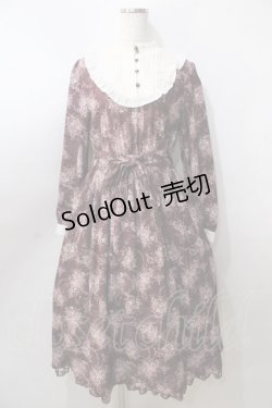 画像1: axes femme / クラシカルワンピース M ワイン Y-25-08-23-128-AX-OP-SZ-ZI