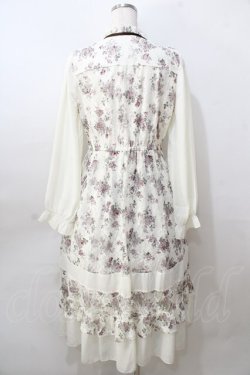 画像2: axes femme / フラワープリントレーシーワンピース  生成り Y-25-08-23-129-AX-OP-SZ-ZY
