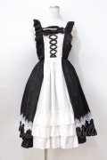 axes femme kawaii / ロココジャンパースカート M 黒 Y-25-08-23-135-AX-OP-SZ-ZY