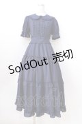 axes femme kawaii / ロマンティックフリルワンピース  紺 Y-25-08-23-137-AX-OP-SZ-ZY