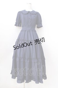 画像1: axes femme kawaii / ロマンティックフリルワンピース  紺 Y-25-08-23-137-AX-OP-SZ-ZY
