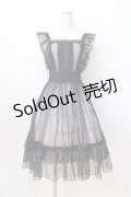 axes femme kawaii / ドットチュールエプロン  黒 Y-25-08-23-139-AX-OP-SZ-ZH