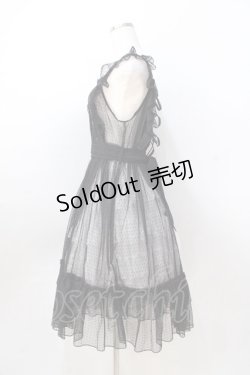 画像2: axes femme kawaii / ドットチュールエプロン M 黒 Y-25-08-23-140-AX-OP-SZ-ZY
