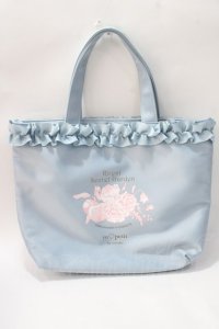 m petit by misako / NINA’Sコラボプリントトートバッグ  サックス Y-25-08-23-023-LO-BG-SZ-ZY