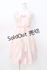 Emily Temple cute / MILKY TEDDYノースリーブワンピース  ピンク Y-25-08-23-142-ET-OP-SZ-ZY