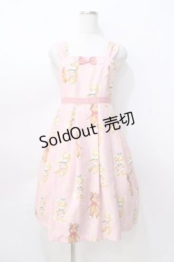 画像1: Emily Temple cute / MILKY TEDDYノースリーブワンピース  ピンク Y-25-08-23-142-ET-OP-SZ-ZY