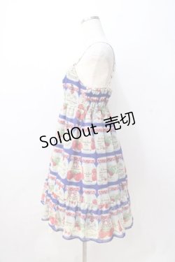 画像2: Emily Temple cute / ジャム瓶ノースリーブワンピース  ブルー Y-25-08-23-143-ET-OP-SZ-ZY