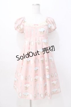 画像1: Emily Temple cute / カップケーキ&カトラリーワンピース  ピンク Y-25-08-23-146-ET-OP-SZ-ZY
