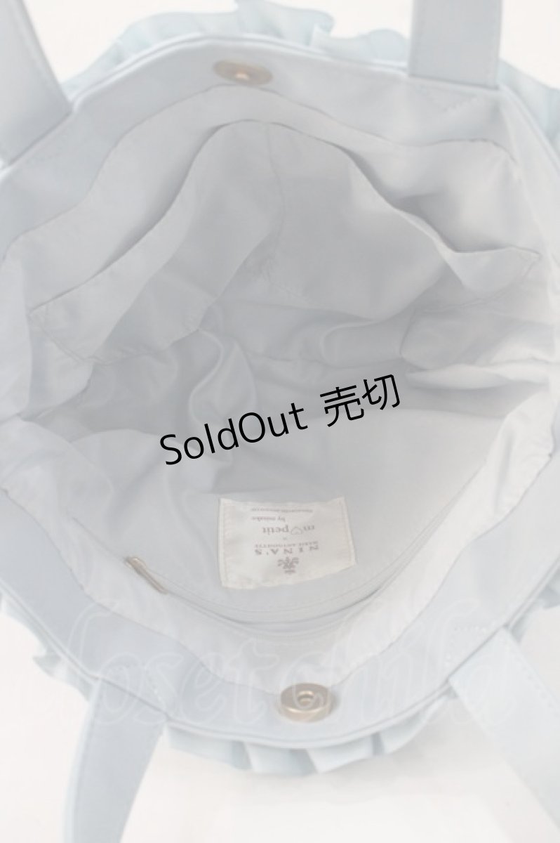 画像3: m petit by misako / NINA’Sコラボプリントトートバッグ サックス Y-25-08-23-023-LO-BG-SZ-ZT500 (3)