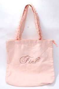 Fi.n.t / ノベルティフリルハンドルトートバッグ  ピンク Y-25-08-23-024-CA-BG-SZ-ZY